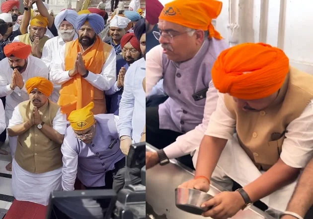 ਭਾਜਪਾ ਪ੍ਰਧਾਨ ਨਿਤਿਨ ਨਬੀਨ ਨੇ ਸ੍ਰੀ ਹਰਿਮੰਦਰ ਸਾਹਿਬ ਵਿਖੇ ਨਤਮਸਤਕ ਹੋ ਕੇ ਅਸ਼ੀਰਵਾਦ ਲਿਆ, ਲੰਗਰ ਹਾਲ ਵਿੱਚ ਕੀਤੀ ਸੇਵਾ