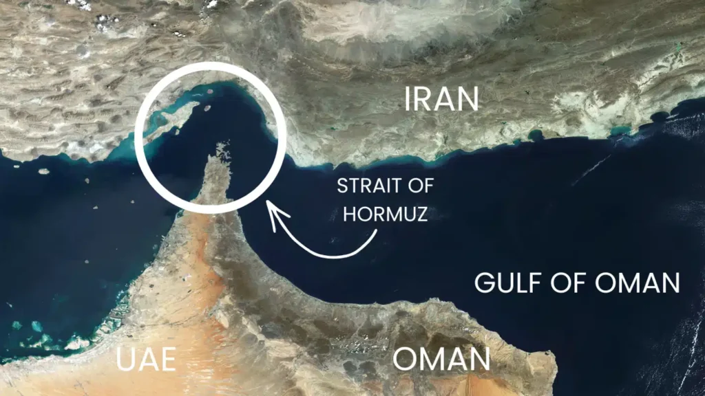 Strait of hormuz sat image