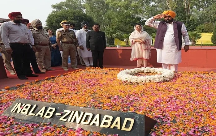 ਸ਼ਹੀਦ ਭਗਤ ਸਿੰਘ, ਰਾਜਗੁਰੂ ਤੇ ਸੁਖਦੇਵ ਦੇ ਆਦਰਸ਼ਾਂ ਨੂੰ ਸਮਰਪਿਤ ਹੈ ਪੰਜਾਬ ਸਰਕਾਰ: ਮੁੱਖ ਮੰਤਰੀ ਭਗਵੰਤ ਸਿੰਘ ਮਾਨ