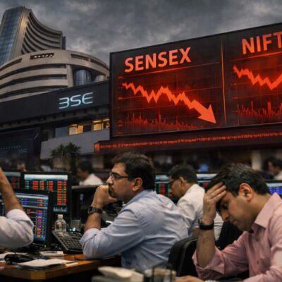 ਸ਼ੇਅਰ ਬਾਜ਼ਾਰ ’ਚ ਵੱਡੀ ਗਿਰਾਵਟ, Sensex 900 ਤੋਂ ਵੱਧ ਅੰਕ ਡਿੱਗਿਆ; Nifty ਵੀ 1.4% ਹੇਠਾਂ